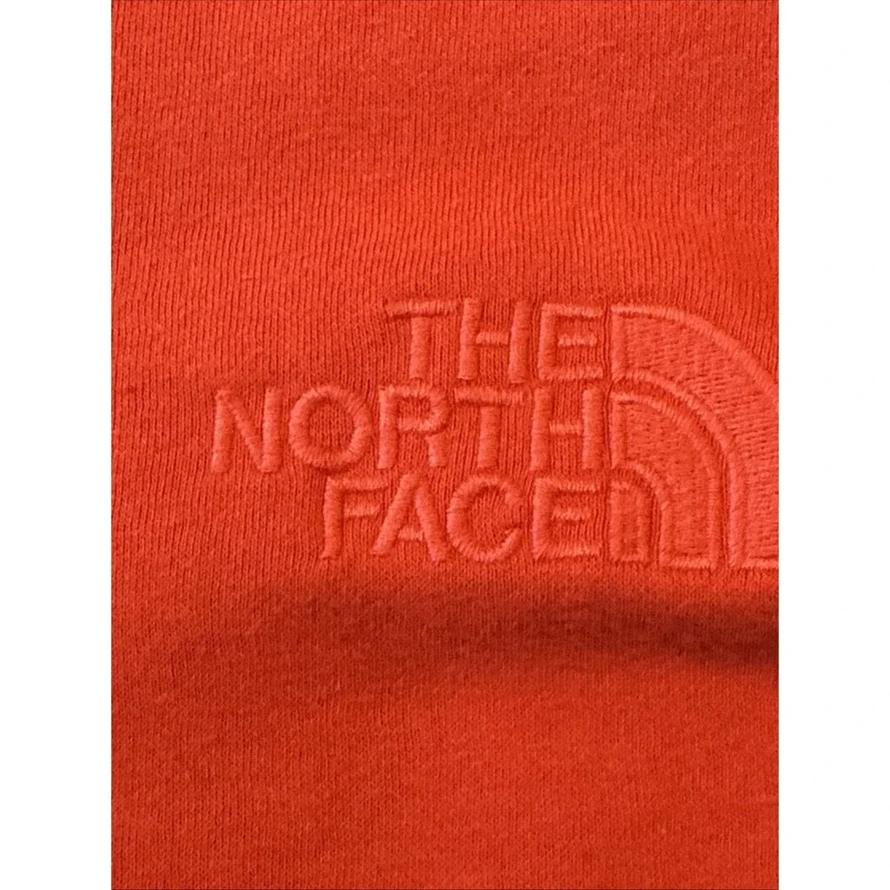 THE NORTH FACE Mens XXL Sweatshirt Embroidered Logo Crewneck Orange